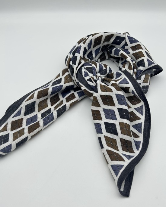 Yellow Navy Diamond Scarf